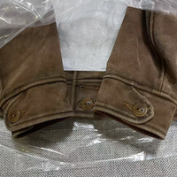 Nouvelles vestes en cuir véritable de vachette suédée épaissie, à la mode, avec finition délavée et vintage, col rabattu