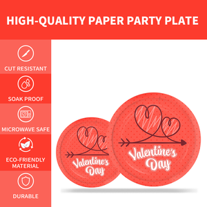 Xieli Placas De Papel Decorativas De La Impresión De Encargo De Los Platos De Cena De La Fiesta De <span class=keywords><strong>San</strong></span> Valentín - Product Image 4