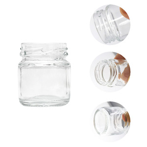 Pot en verre cylindrique personnalisé avec logo, 25 ml, 35 ml, 100 ml, pour la cuisine, le stockage alimentaire, mini pot à confiture, miel, avec bouchon à vis - Product Image 3
