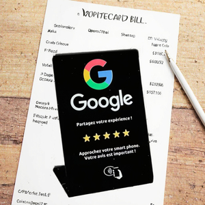 Support d'affichage personnalisé avec code QR, puce NFC, carte de membre en PVC, carte cadeau <span class=keywords><strong>Google</strong></span> <span class=keywords><strong>Play</strong></span> sans contact, support de contact pour avis - Product Image 3