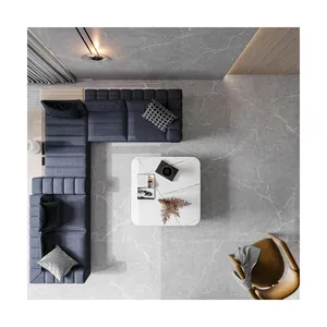 SHIHUI all'ingrosso marmo grigio artificiale pietra sinterizzata lastra di porcellana piastrelle parete interna pavimento Design soggiorno bagno