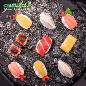 Meilleures ventes : Accessoires de décoration pour maison de poupée, autocollants de réfrigérateur DIY, thème repas de simulation Chunjun, paysage de sushis et fruits de mer japonais - Product Image 4
