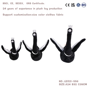 Cigno personalizzato peluche imbottiti realistici eleganti e belli giocattoli di peluche nobile cigno bianco e nero realistici cigni bianchi - Product Image 4