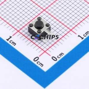 TSC08-CBW1FH3.5 Tactile Switch Through hole-3P,4.5x4.5mm Switch Single Pole Single Throw Round Button 2.5N Right Angle Insert - Product Image 1