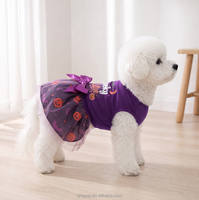 Déguisement d'Halloween pour chien : Tenue amusante à motif crâne et citrouille pour animaux de compagnie avec chapeau décoratif