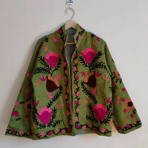 Chaqueta Suzani Bordada a Mano, Chaqueta Suzani de Algodón TNT, Chaqueta de Invierno, Abrigo para Mujer, Chaqueta Suzani de Tela TNT - Product Image 1