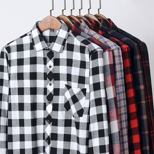 <span class=keywords><strong>Camisa</strong></span> de <span class=keywords><strong>Franela</strong></span> a Cuadros de Algodón Premium al por Mayor, Camisas Casuales de Manga Larga para <span class=keywords><strong>Hombre</strong></span> - Product Image 1