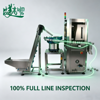 Équipement d'inspection visuelle automatisé haute vitesse quatre-en-un pour bouchons de bouteilles, détecte les défauts de joint et les défauts de surface par injection, entièrement en ligne