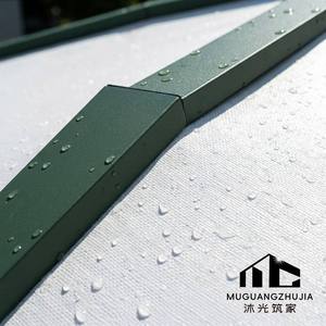 Padiglione con Telaio Moderno in Alluminio Bianco <span class=keywords><strong>e</strong></span> Tende Trasparenti, Parasole Retrattile per Giardino <span class=keywords><strong>e</strong></span> Patio di Ville di Lusso - Product Image 6