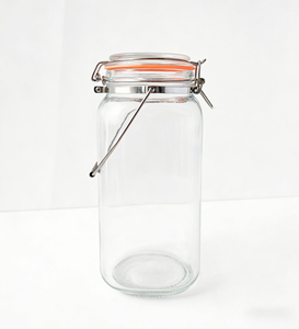 <span class=keywords><strong>Bocaux</strong></span> de conservation alimentaire en verre avec couvercle hermétique et poignée robuste en acier inoxydable, récipient de cuisine carré, écologique - Product Image 3