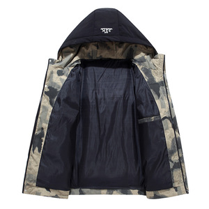 Abrigo de Invierno para <span class=keywords><strong>Hombre</strong></span>, Talla Grande, con Capucha y Cremallera, de Lona, Casual, de Alta Calidad, Grueso, Impermeable, Tipo <span class=keywords><strong>Parka</strong></span> - Product Image 5