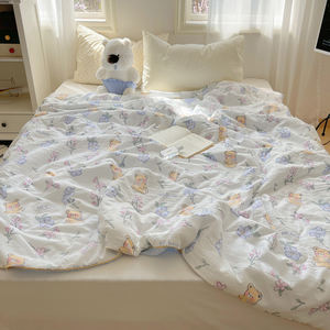 Couvre-lits imprimés en patchwork, couvre-lits imprimés avec rembourrage en polyester pour une utilisation estivale, anti-allergique <span class=keywords><strong>et</strong></span> écologique, couvre-lits pour enfants à motifs de dessins animés - Product Image 5