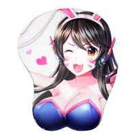 Tapis de souris 3D personnalisé avec repose-poignet en silicone - Design de jeu de dessin animé, stock disponible