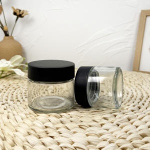 Tarro de Crema de Vidrio Ámbar con Tapa de Bambú Negro para Envasado de Cosméticos y Cuidado de la Piel - Product Image 2