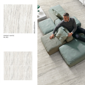Crema Marble Look Polished Glazed Porcelain Floor Tiles Premium Design 80x80cm Luxury Finish - Product Image 4
