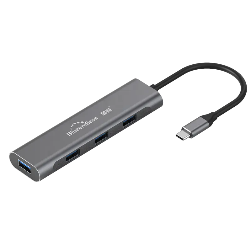 Baru Tipe C Hub 4 In 1 Pemisah untuk Laptop Windows Aluminium 4 Port Usb 3.0 5Gbps Usb Konektor Tipe C Adaptor Usb