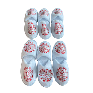 Pantoufles en peluche personnalisées avec logo brodé de marque OEM Beckon pour hôtels, spas et cadeaux d'entreprise - Product Image 3
