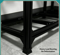 Étagère pour aquarium double niveau, profil en alliage d'aluminium industriel standard européen, table haute et basse, base en L pour aquarium
