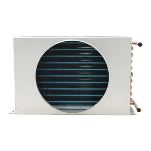 Heat exchanger finned evaporator condenser coil for cold water