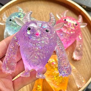 Nouveau style Jouet Squishy Monstre Veau en Maltose Pailletée, Doux Anti-stress, Cadeau pour Enfants et Adultes, Ambiance Cool, Jouets en Gros - Product Image 3