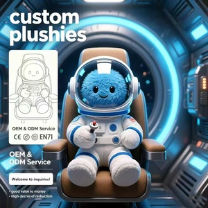 Peluche astronaute Ce fabricant OEM Peluche personnalisée Vente en gros Peluche astronaute au design Peluche astronaute personnalisée Petit jouet - Product Image 1