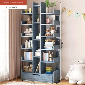 Kệ sách phòng khách đơn giản nhiều lớp Kệ hạ cánh phòng học sinh viên nhỏ trưng bày kệ lưu trữ kệ lưu trữ container - Product Image 5
