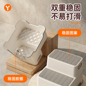 Repose-pieds antidérapant à double couche, marchepied de salle de bain en plastique épaissi pour enfants et adultes - Product Image 2