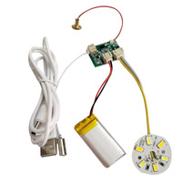 Module de commande tactile à gradation simple/double couleur 5V en aluminium pour veilleuse LED et accessoires de jouets avec batterie intégrée