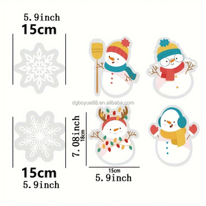 Đầy màu sắc mùa đông mix cut-outs đa năng lớp học bảng thông báo trang trí snowmen Snowflakes cutouts với keo điểm chấm - Product Image 2