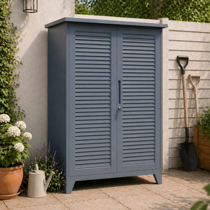 Armadio da Esterno Impermeabile per Giardino, per Organizzare Attrezzi e Scope - Product Image 4