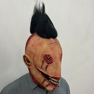 Masque de monstre Halloween Horreur Bouche de Poisson Fendue en Latex, Effet Sanglant et Souriant, pour Fête Déguisée, Accessoire de Déguisement - Product Image 3