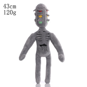 Commercio all'ingrosso di qualità Horror nero gatto peluche divertente alternativa aliena testa di sirena morbido cartone animato cane gatto peluche animali - Product Image 3