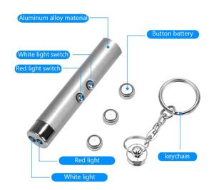 Portable 2 in 1 LED Laser Pointer Cat Toy Light Laser <b>pen</b> red dot cat teasing stick Interactive Toys - Product Image 5