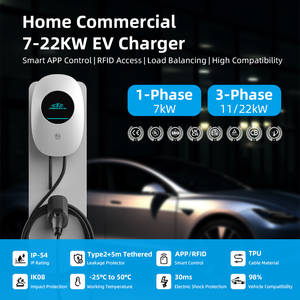 Chargeur mural AC pour véhicules <span class=keywords><strong>électrique</strong></span>s, nouvelle énergie, OEM/ODM, OCPP1.6 2.0.1, 32A Type 2, 22kW, station de <span class=keywords><strong>recharge</strong></span> pour véhicules <span class=keywords><strong>électrique</strong></span>s - Product Image 3