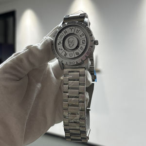 Montre à quartz pour homme Skull Twelve <span class=keywords><strong>Galaxy</strong></span> <span class=keywords><strong>Watch</strong></span>, <span class=keywords><strong>cadran</strong></span> rotatif en acier inoxydable, bracelet en métal, montre à quartz - Product Image 4
