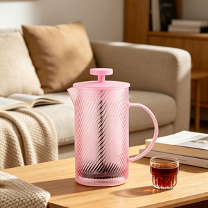 <span class=keywords><strong>Cafetière</strong></span> à piston manuelle créative personnalisée <span class=keywords><strong>avec</strong></span> couvercle en bambou et <span class=keywords><strong>filtre</strong></span> en acier inoxydable 304, <span class=keywords><strong>cafetière</strong></span> en verre - Product Image 5