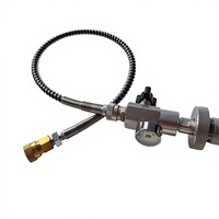Adaptateur de remplissage d'air PCP avec tuyau de 24 pouces et filetage G5/8 pour paintball, PCP et plongée sous-marine