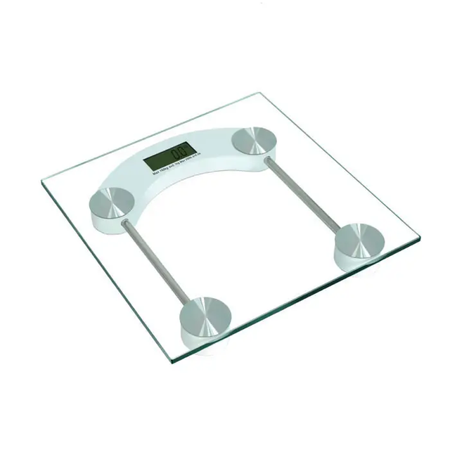 Custom Private Label Electronic Bathroom Scales LCD Display Transparent Digital Measuring Scale for Household Using