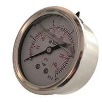 Bulk Stock Brass Internal High Stability Multi Function Long Service Life Liquid Pressure Detecting Oil Filled Pressure Gauge