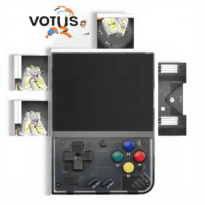 Miyoo Mini Plus Console Portable - 20000 Jeux, HDMI TV, Écran IPS 3.5, WiFi, Linux, Cadeau Gamer Rétro Gris