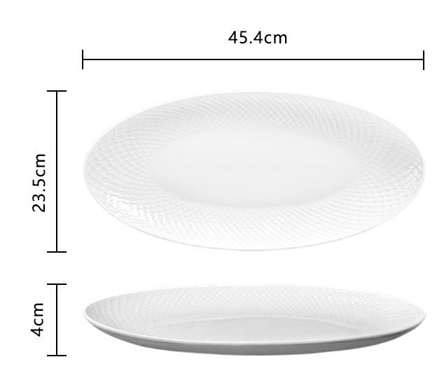 Piatto da Pesce Bianco 18''