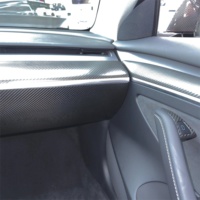 Cubierta para el Glovebox de Fibra de Carbono Preimpregnada Real, Acabado Brillante/Mate para Tesla Model Y y Model 3