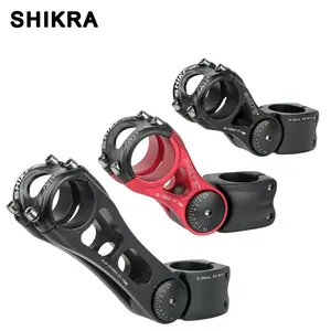 SHIKRA SK01Mtbパワー自転車ハンドルバーステムロードマウンテンバイクテーブル90/110/145mmロッドアジャスタブルステム31.825.4ライザーネガティブ
