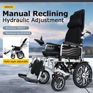 <span class=keywords><strong>Fauteuil</strong></span> roulant <span class=keywords><strong>électrique</strong></span> inclinable à dossier haut pour extérieur, cadre en fer - Batterie au plomb-acide, mobilité stable - Product Image 6