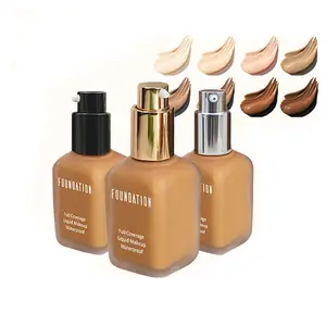 Beste Merk Olie Gratis Lange Slijtage Cosmetische Luxe Stichting Private Label Foundation Make-Up Voor Donkere Huid