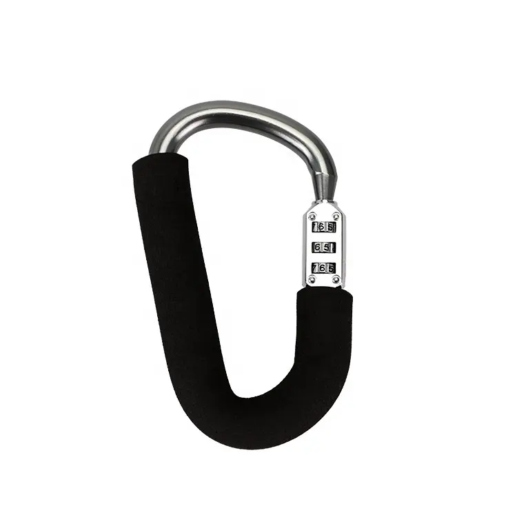 Large password lock mountaineering buckle aluminum alloy sponge set with outdoor lock climbing hook strong carabiner