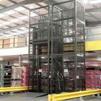 Monte-charge avec porte automatique 1000 kg, 2 étages, élévateur hydraulique pour marchandises pour usine