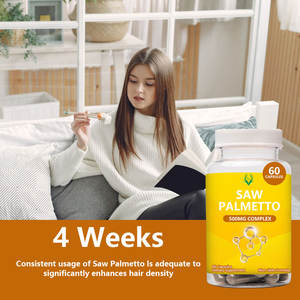 Venta caliente 500MG de alta calidad Saw Palmetto cápsulas suplemento dietético mejora la piel saludable y apoya la próstata saludable - Product Image 4