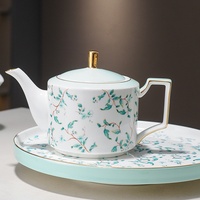 Service à thé en céramique de luxe - Cadeau de mariage et de pendaison de crémaillère - Style luxe léger - Ensembles pour le thé et le café