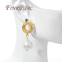 18K Gold Plated Brass Geometric Earrings Hooks & Clasps Anti-Allergy Materials Women's Romantic DIY Earwires Fasteners